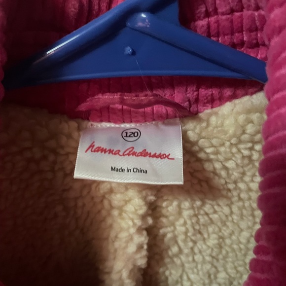 Hanna Andersson Pink Corduroy Button Pea Coat Jacket - Picture 3 of 8